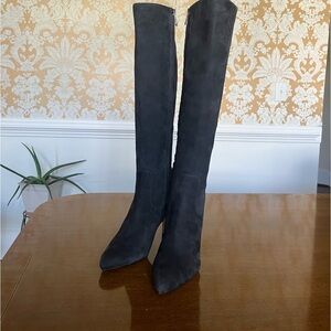 Dark grey suede leather high knee boots by Sam Edelman, Size: 8, WORN ONCE